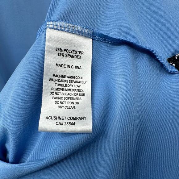 Footjoy Men's Blue Performance ProDry Solid Lisle Golf Athletic Polo Size XL - Picture 3 of 5